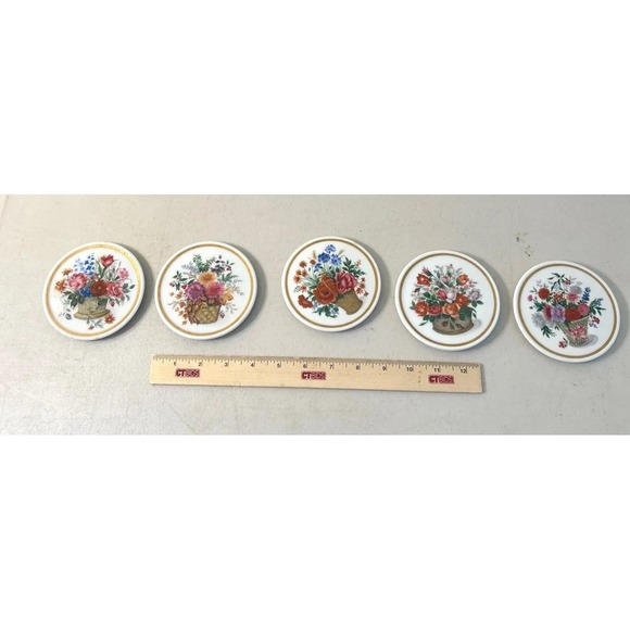 Set of 5 Bavarian Vohenstrauss Johann Lettman Coasters/Decorative Plates